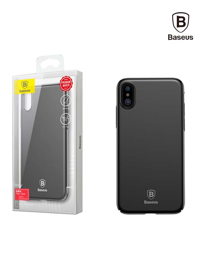 Baseus Thin Case iPhone X - Black (WIAPIPHX-ZB01)
